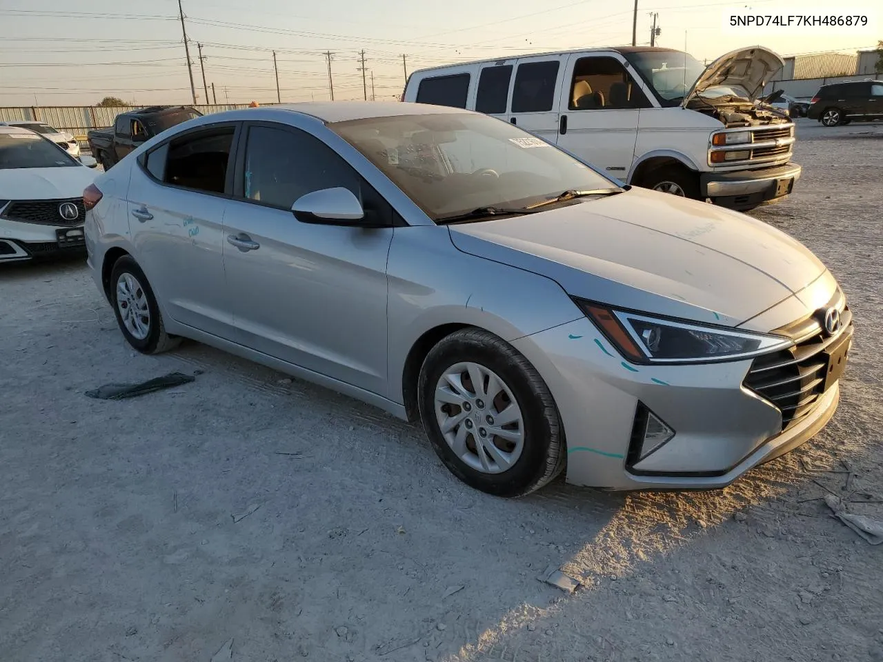 2019 Hyundai Elantra Se VIN: 5NPD74LF7KH486879 Lot: 75221614