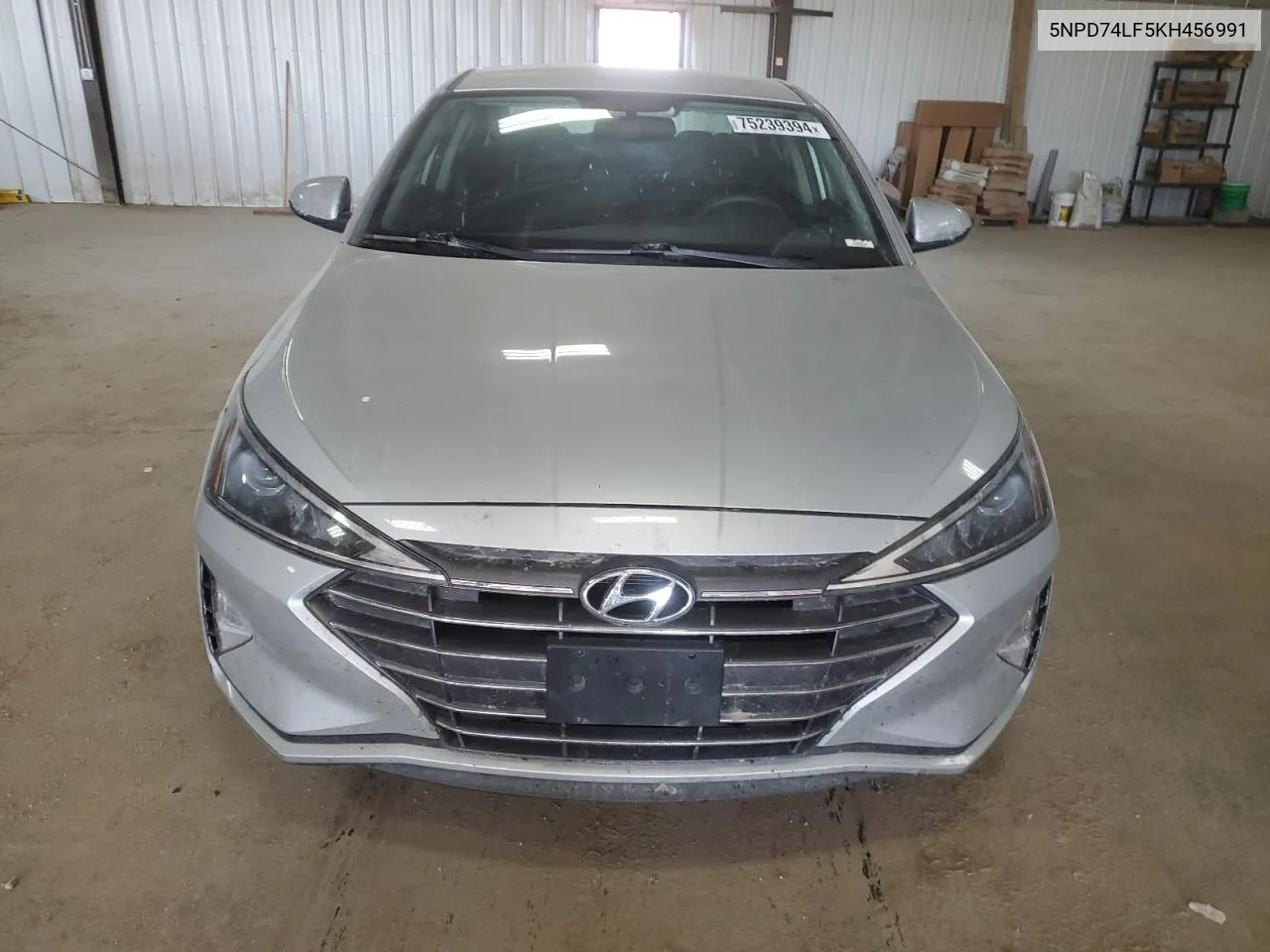 2019 Hyundai Elantra Se VIN: 5NPD74LF5KH456991 Lot: 75239394