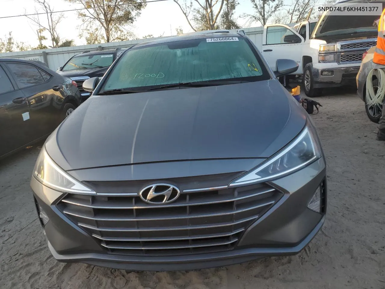 2019 Hyundai Elantra Se VIN: 5NPD74LF6KH451377 Lot: 75260064