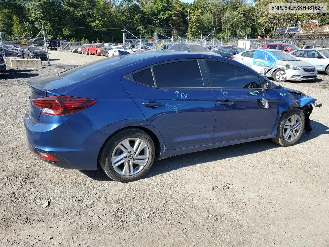 2019 Hyundai Elantra Sel VIN: 5NPD84LFXKH481527 Lot: 75276884