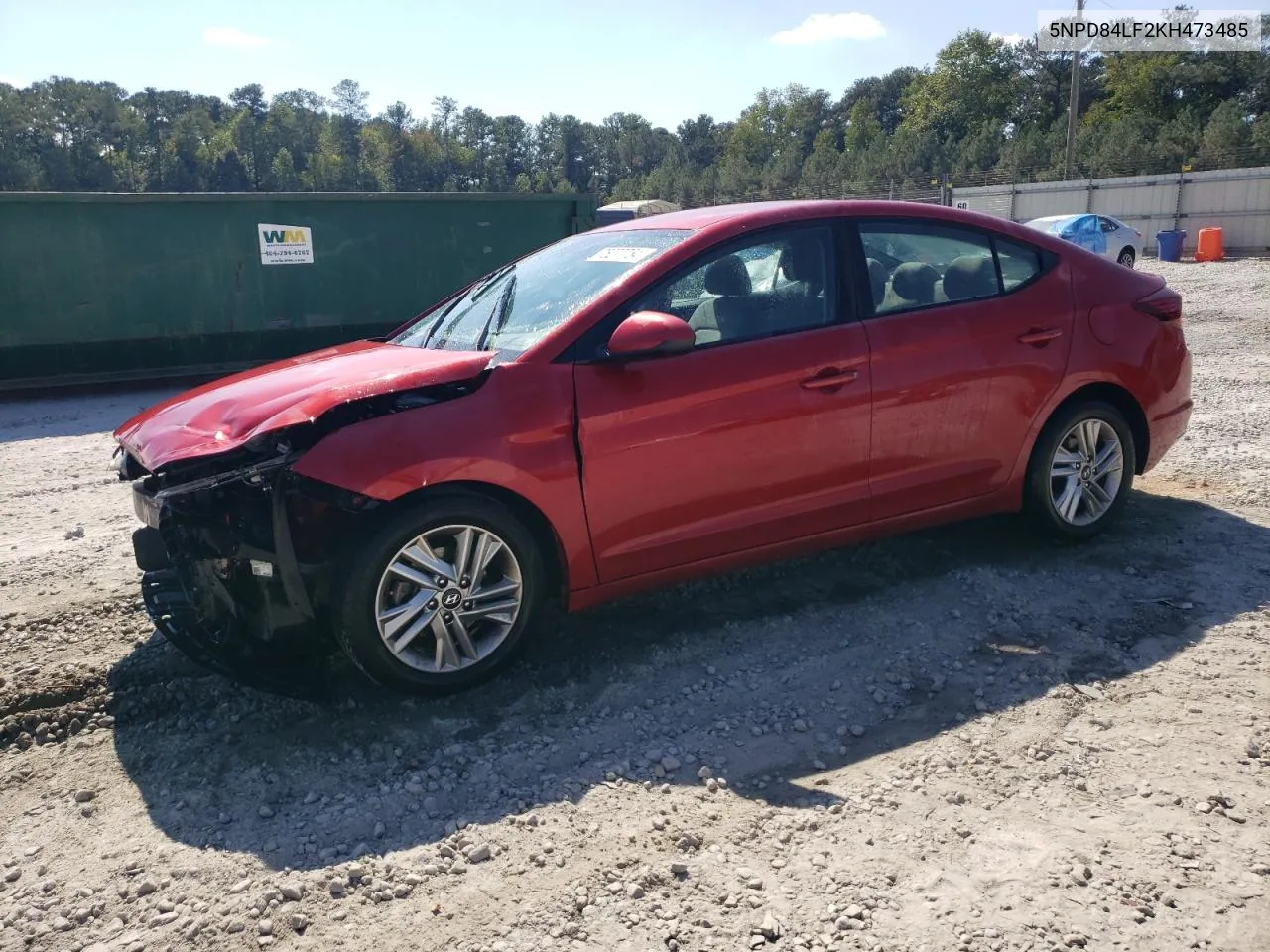 2019 Hyundai Elantra Sel VIN: 5NPD84LF2KH473485 Lot: 75277754