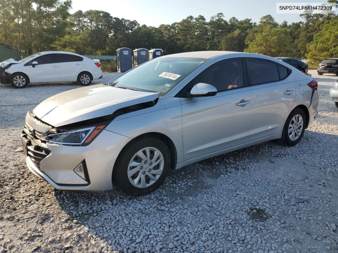 2019 Hyundai Elantra Se VIN: 5NPD74LF6KH472309 Lot: 75418734