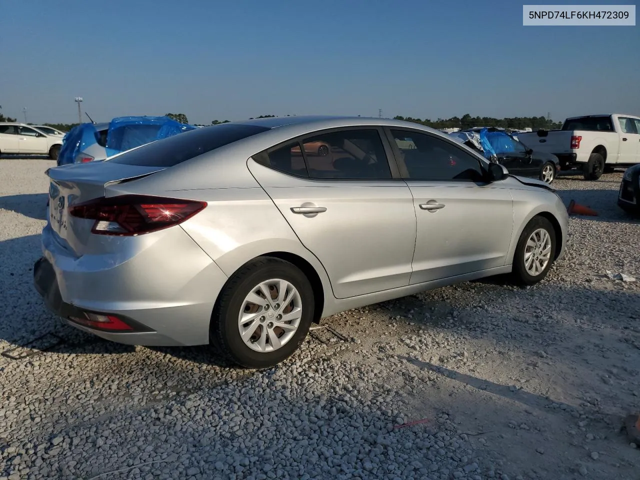 2019 Hyundai Elantra Se VIN: 5NPD74LF6KH472309 Lot: 75418734