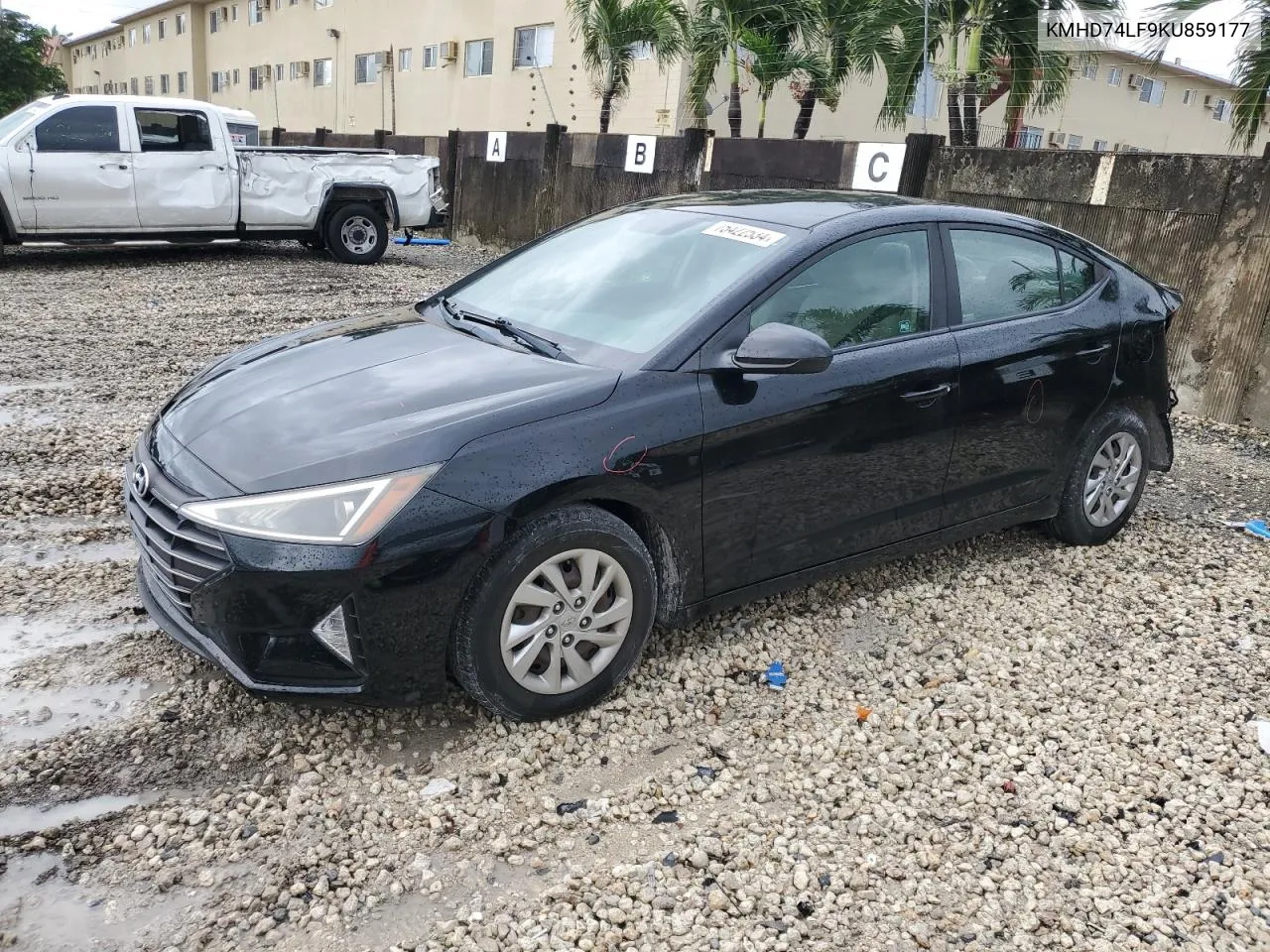 2019 Hyundai Elantra Se VIN: KMHD74LF9KU859177 Lot: 75422534