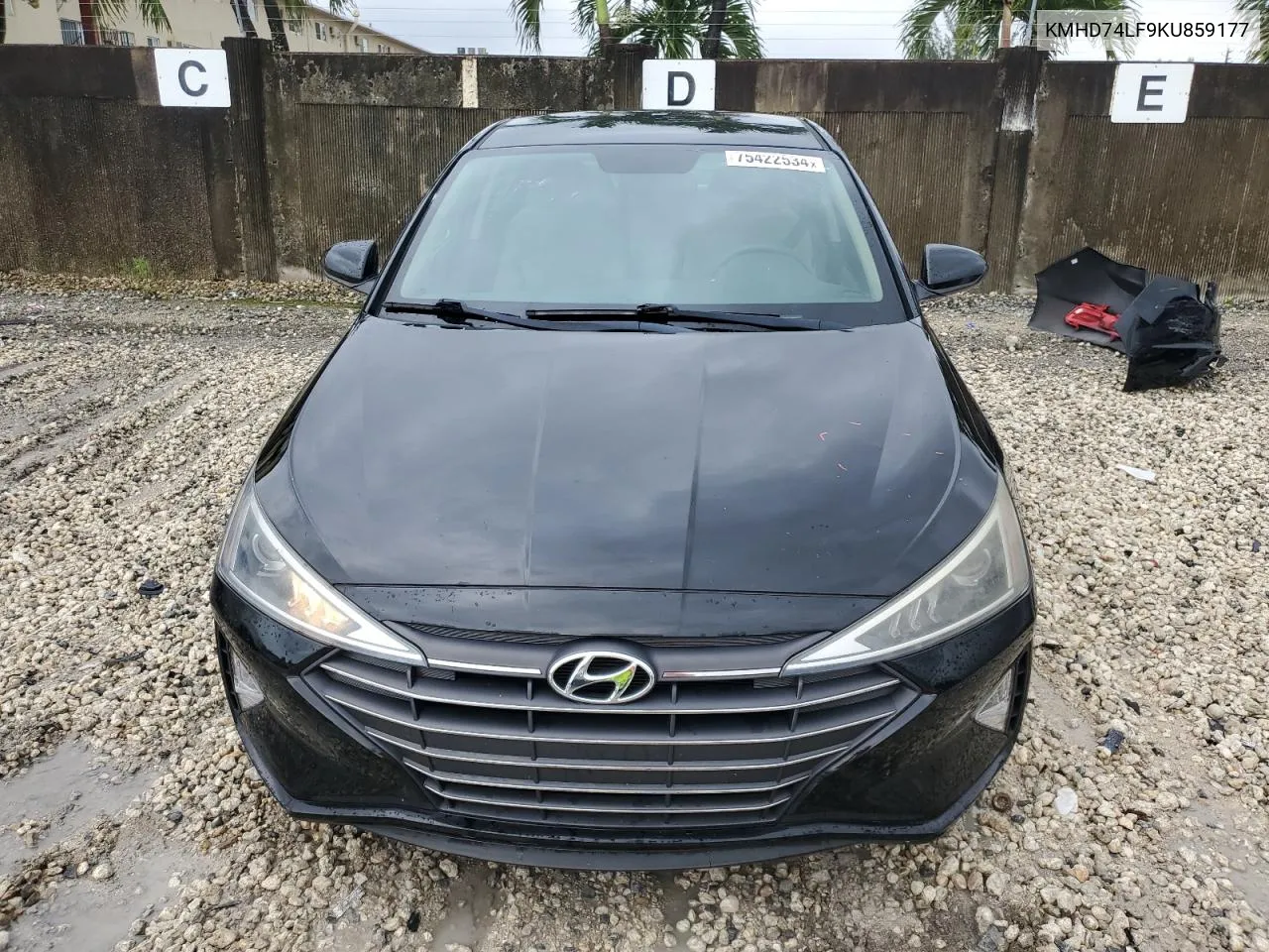 2019 Hyundai Elantra Se VIN: KMHD74LF9KU859177 Lot: 75422534