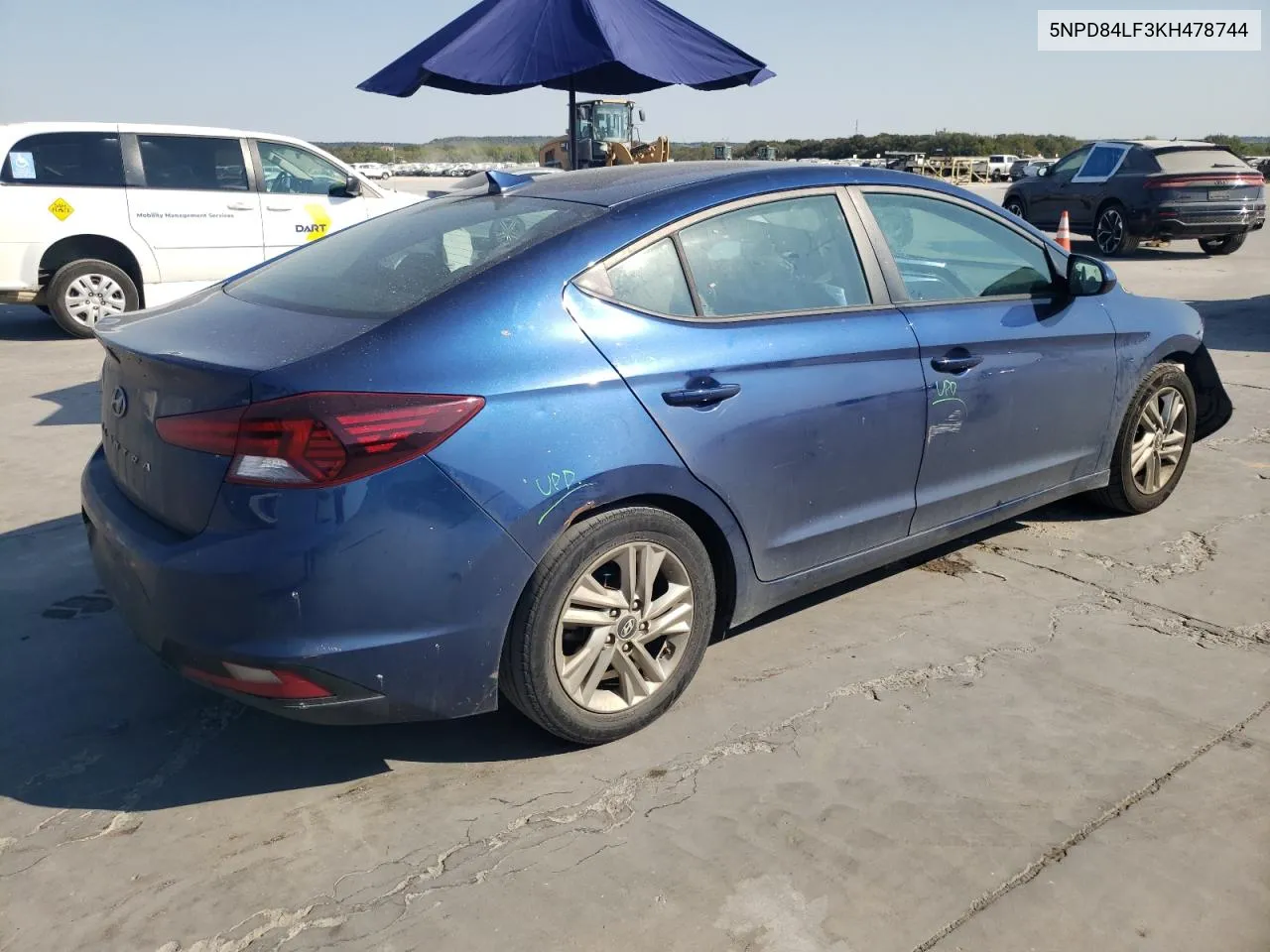 2019 Hyundai Elantra Sel VIN: 5NPD84LF3KH478744 Lot: 75451404