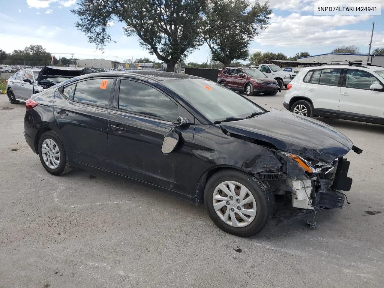 2019 Hyundai Elantra Se VIN: 5NPD74LF6KH424941 Lot: 75494594