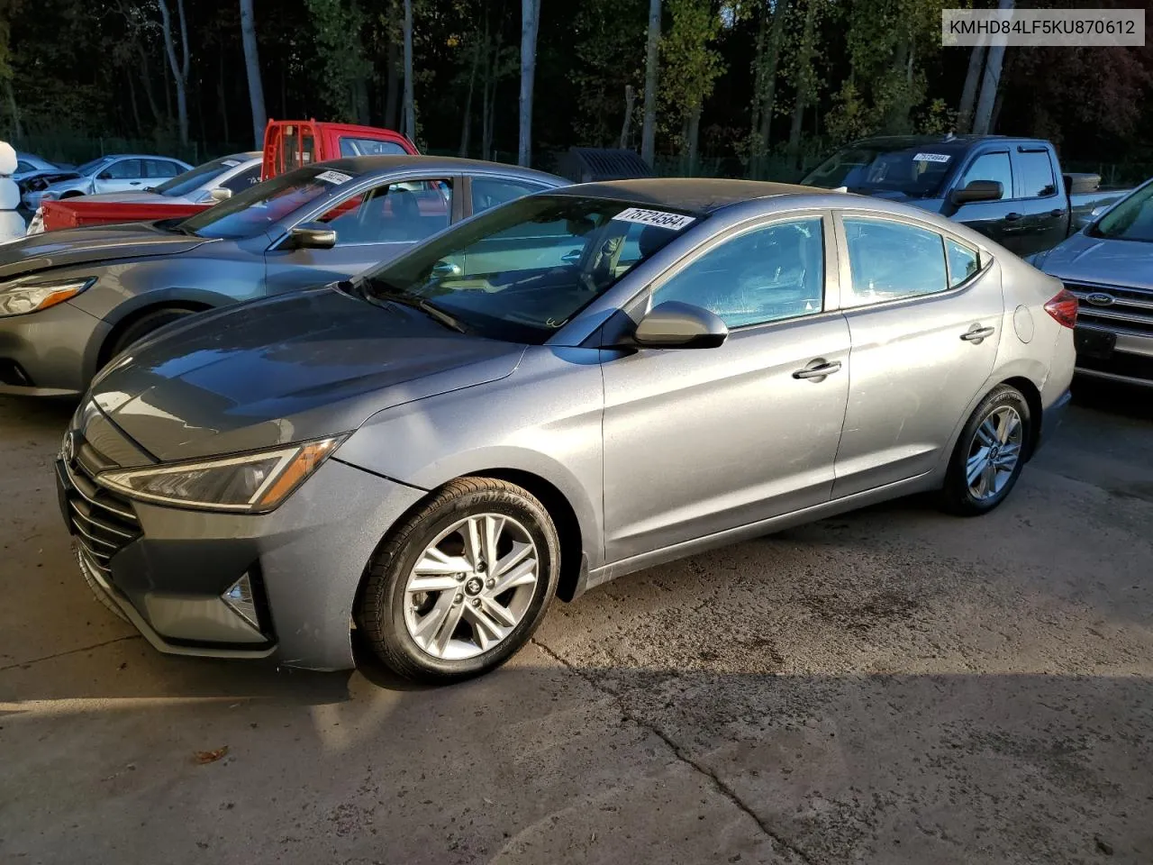 2019 Hyundai Elantra Sel VIN: KMHD84LF5KU870612 Lot: 75724564