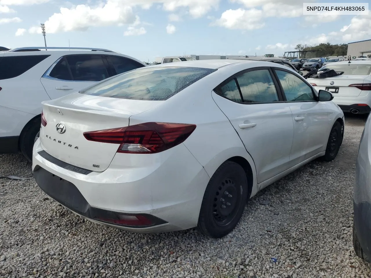 2019 Hyundai Elantra Se VIN: 5NPD74LF4KH483065 Lot: 75798264