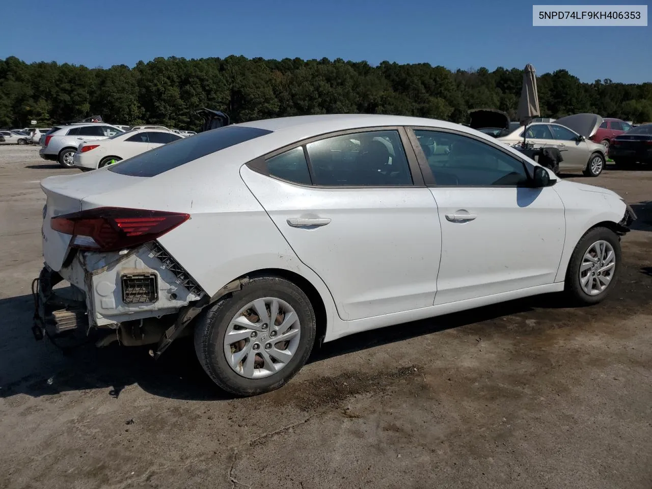 2019 Hyundai Elantra Se VIN: 5NPD74LF9KH406353 Lot: 75924914