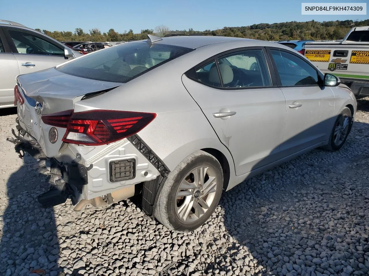 2019 Hyundai Elantra Sel VIN: 5NPD84LF9KH474309 Lot: 76033934