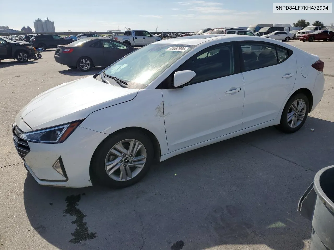 2019 Hyundai Elantra Sel VIN: 5NPD84LF7KH472994 Lot: 76087604