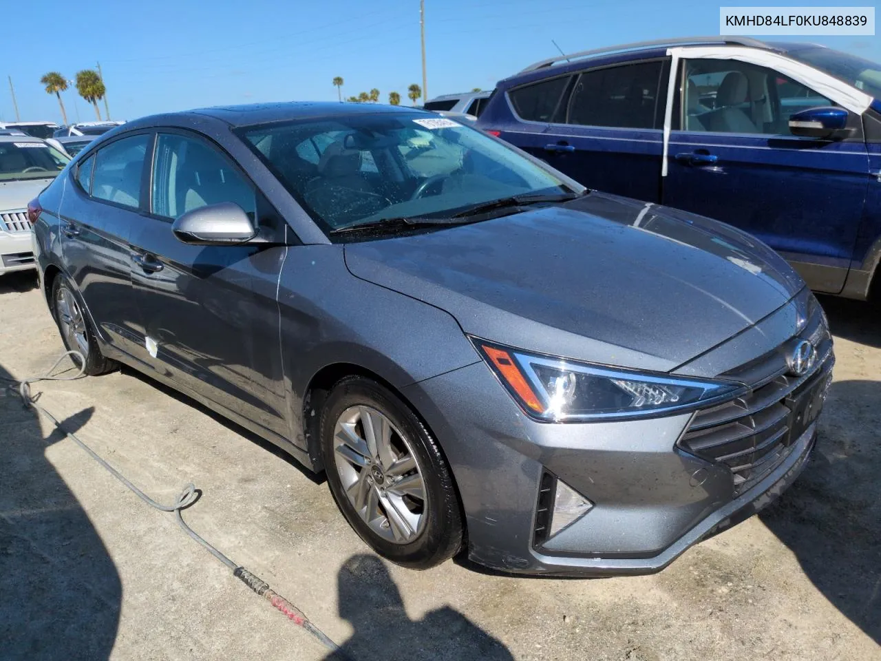 2019 Hyundai Elantra Sel VIN: KMHD84LF0KU848839 Lot: 76105454