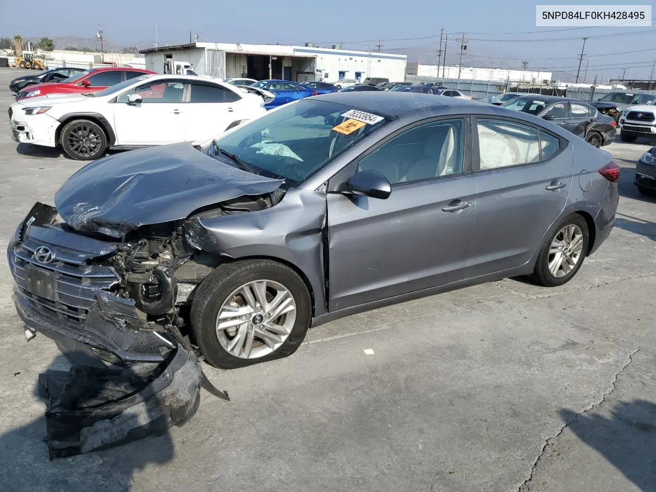 2019 Hyundai Elantra Sel VIN: 5NPD84LF0KH428495 Lot: 76333954