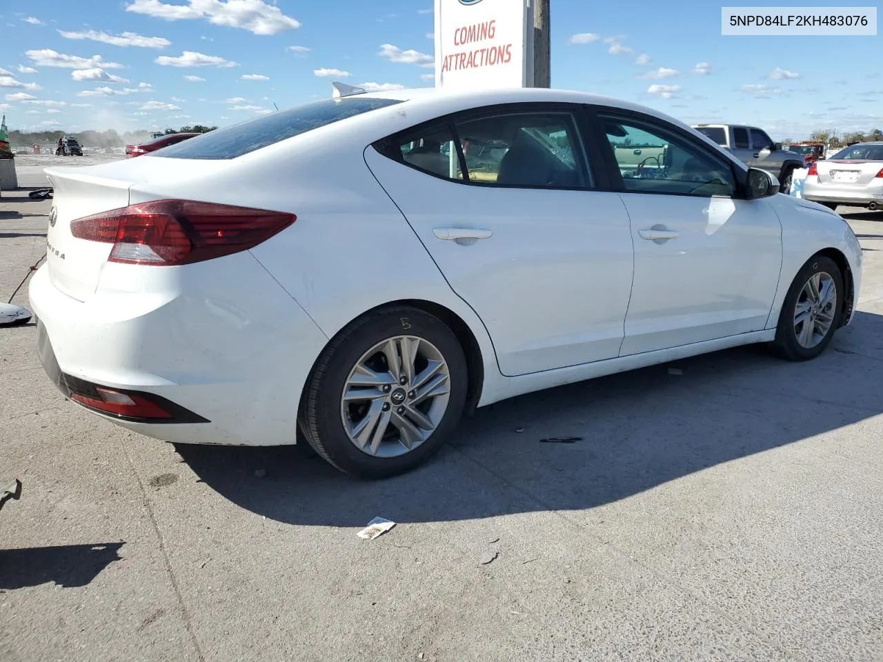 2019 Hyundai Elantra Sel VIN: 5NPD84LF2KH483076 Lot: 76421144