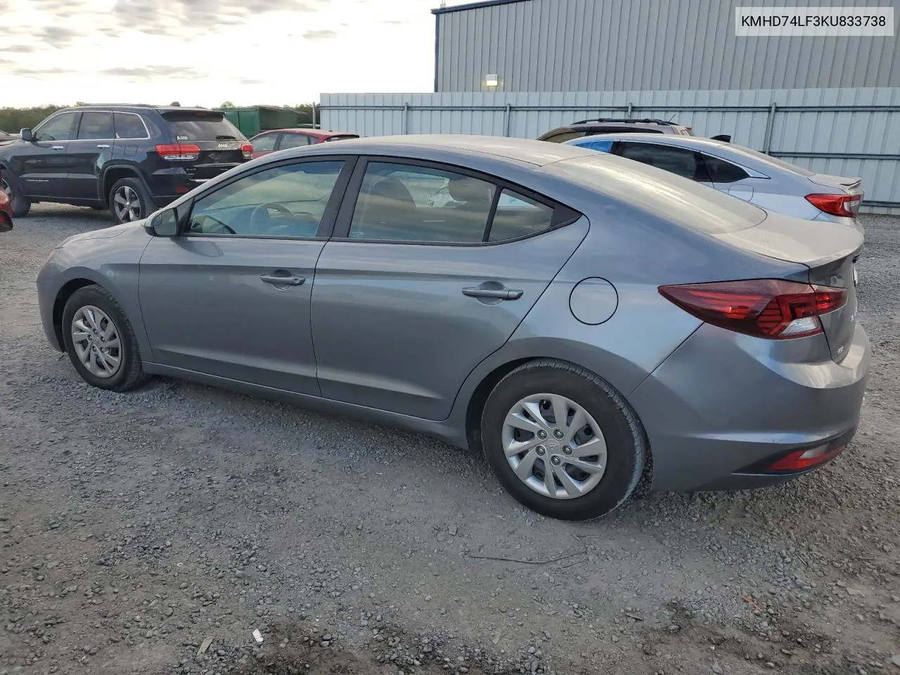 2019 Hyundai Elantra Se VIN: KMHD74LF3KU833738 Lot: 76422204