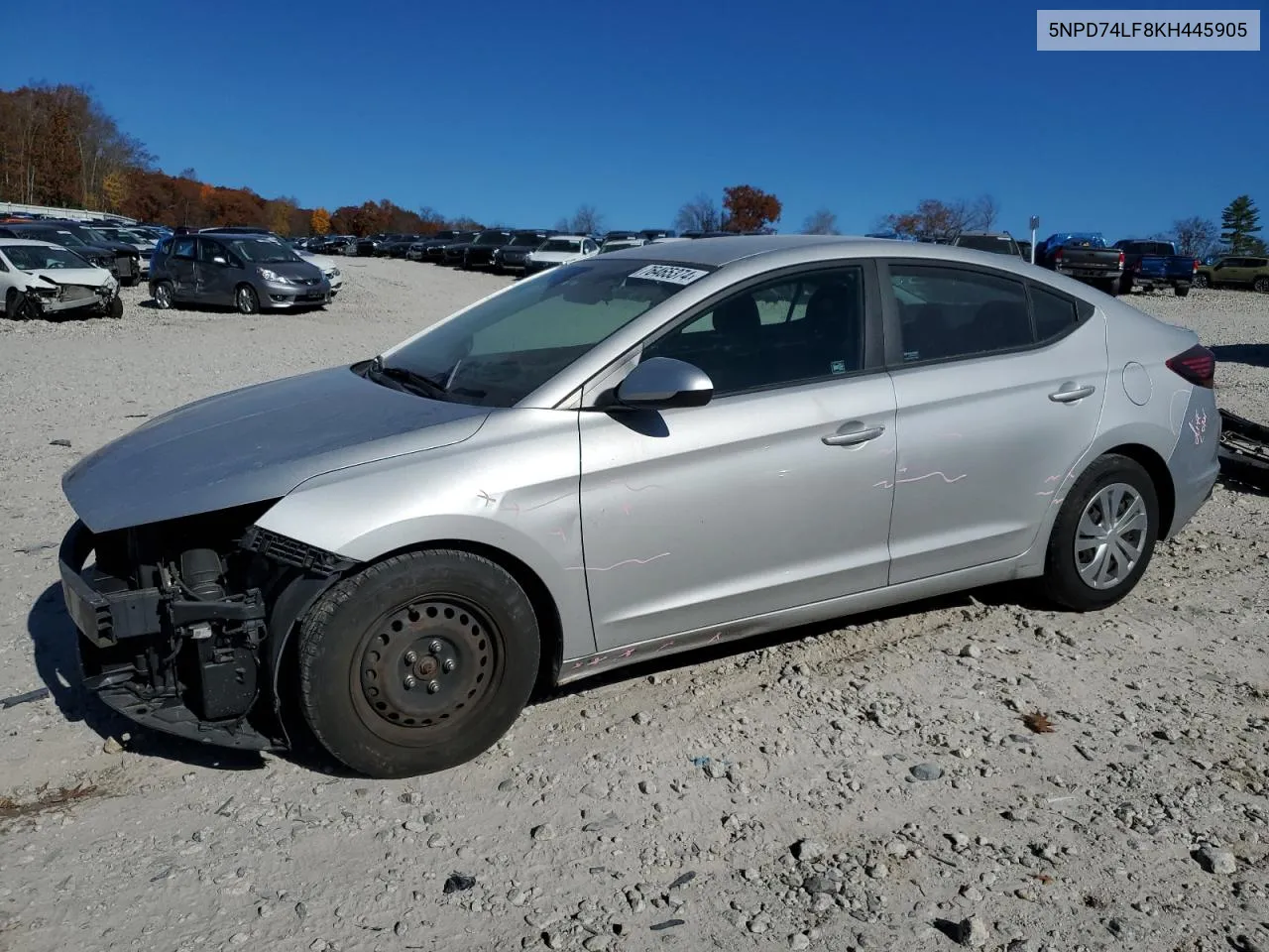 2019 Hyundai Elantra Se VIN: 5NPD74LF8KH445905 Lot: 76465374