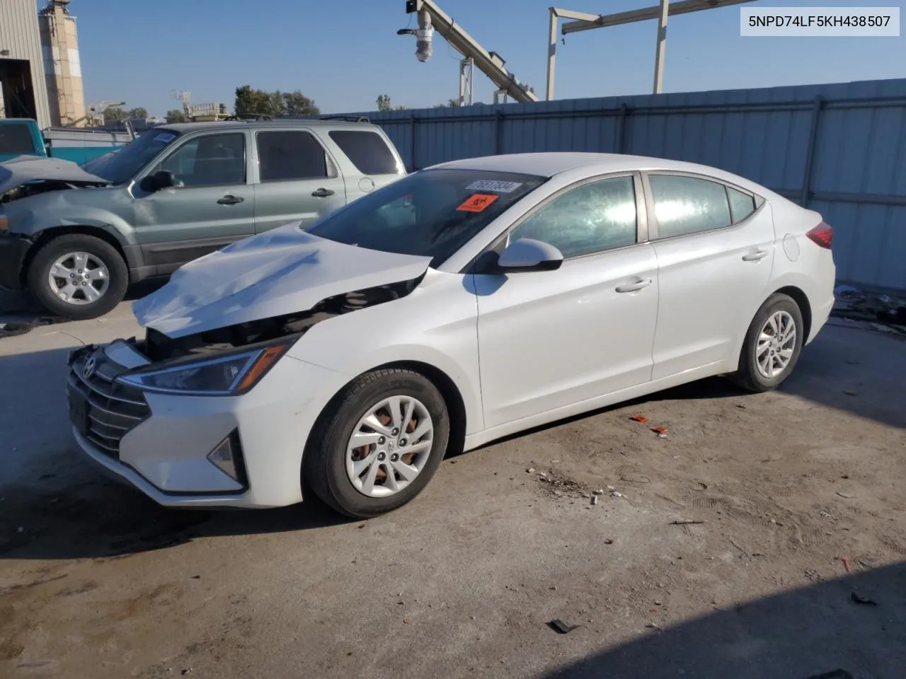 2019 Hyundai Elantra Se VIN: 5NPD74LF5KH438507 Lot: 76517834