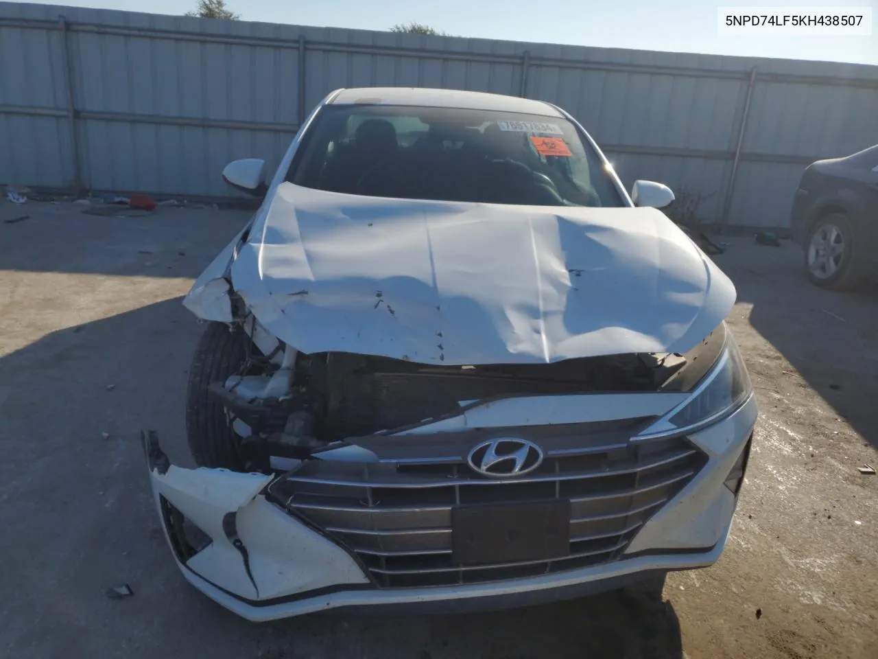 2019 Hyundai Elantra Se VIN: 5NPD74LF5KH438507 Lot: 76517834