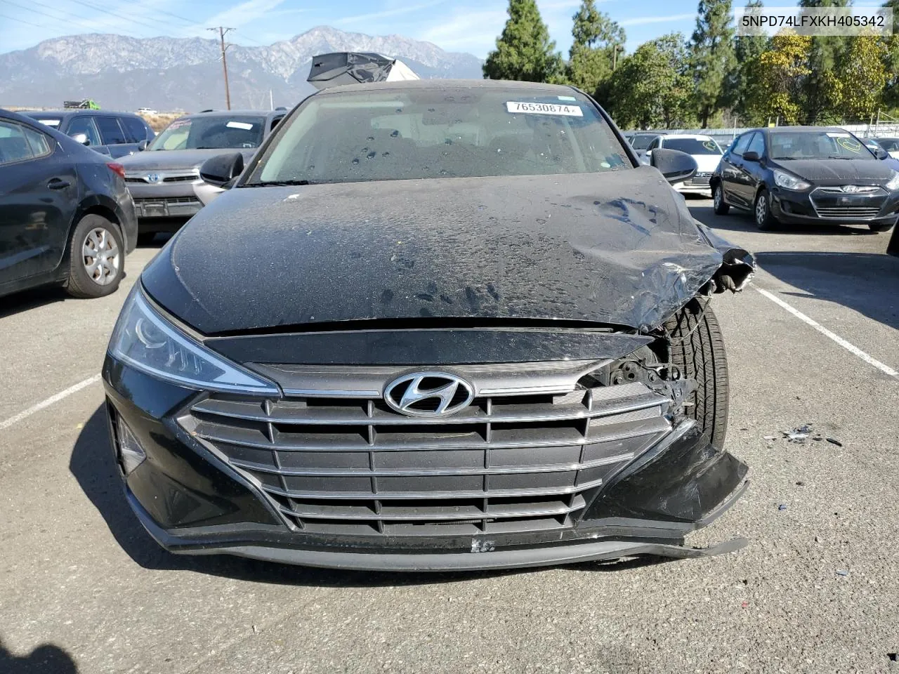 2019 Hyundai Elantra Se VIN: 5NPD74LFXKH405342 Lot: 76530874