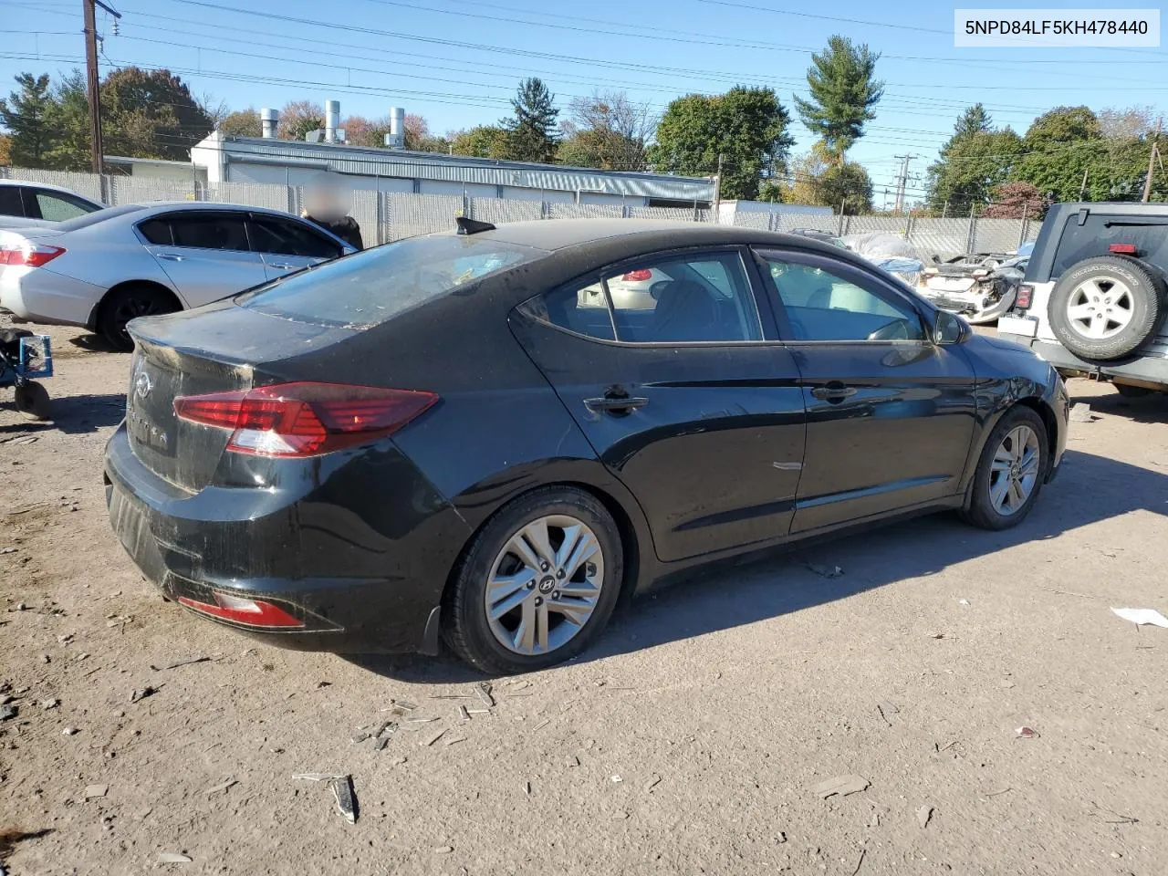 2019 Hyundai Elantra Sel VIN: 5NPD84LF5KH478440 Lot: 76565374