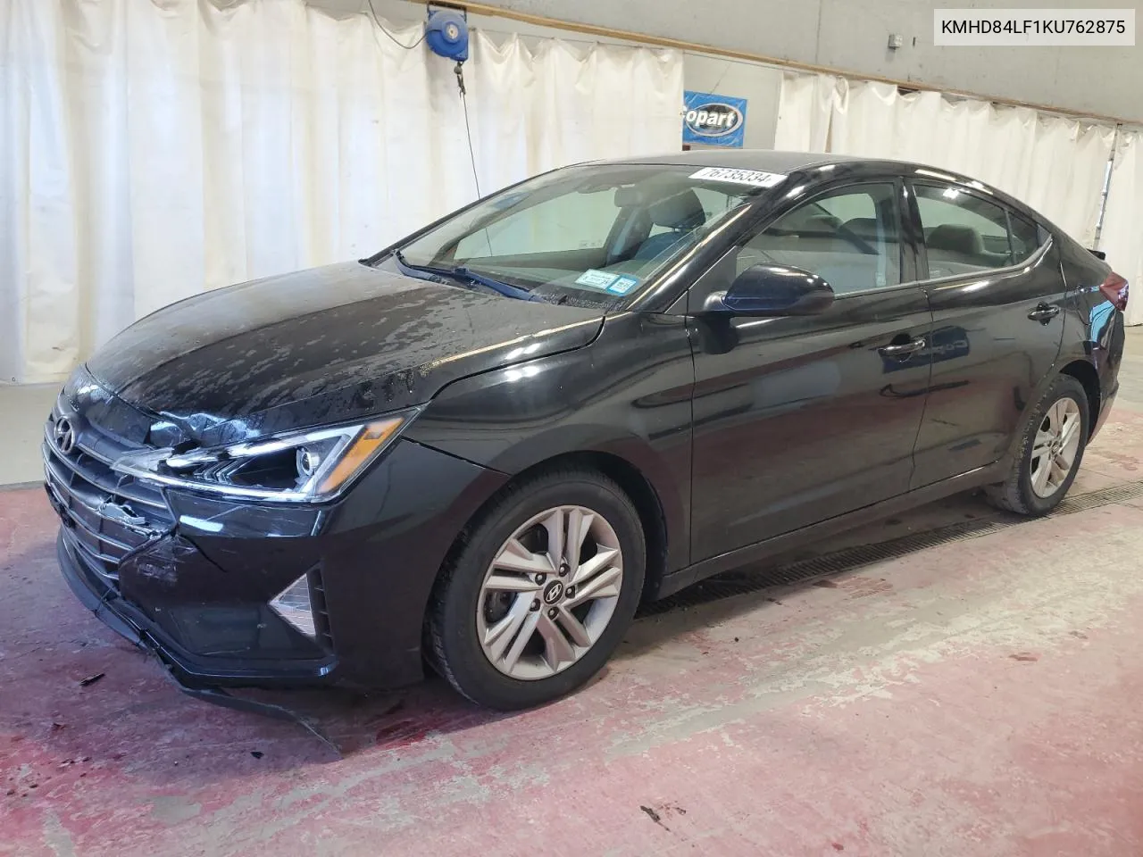 2019 Hyundai Elantra Sel VIN: KMHD84LF1KU762875 Lot: 76735334