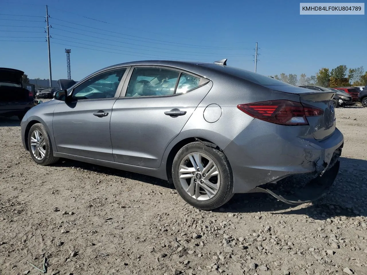 2019 Hyundai Elantra Sel VIN: KMHD84LF0KU804789 Lot: 76763714