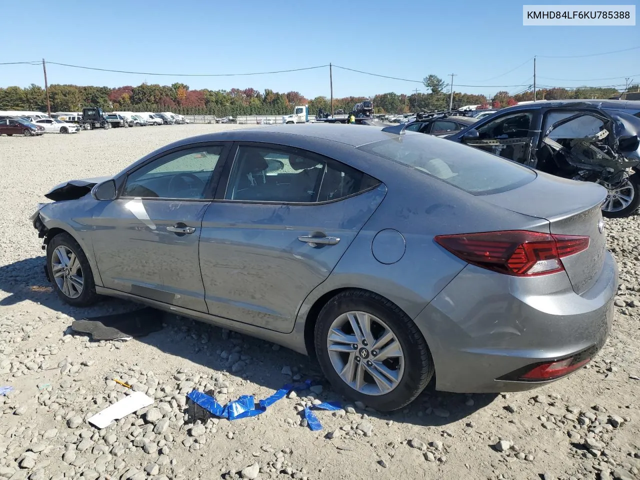 2019 Hyundai Elantra Sel VIN: KMHD84LF6KU785388 Lot: 76817064