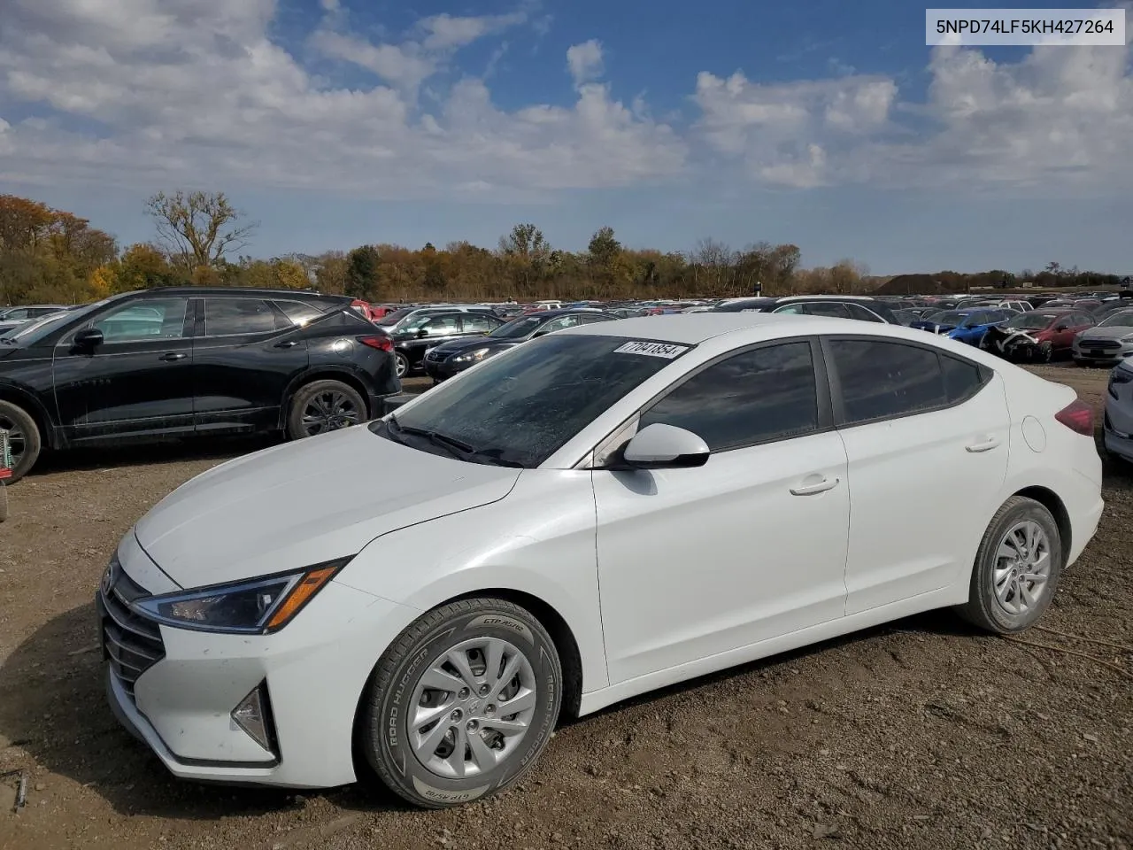 2019 Hyundai Elantra Se VIN: 5NPD74LF5KH427264 Lot: 77041854