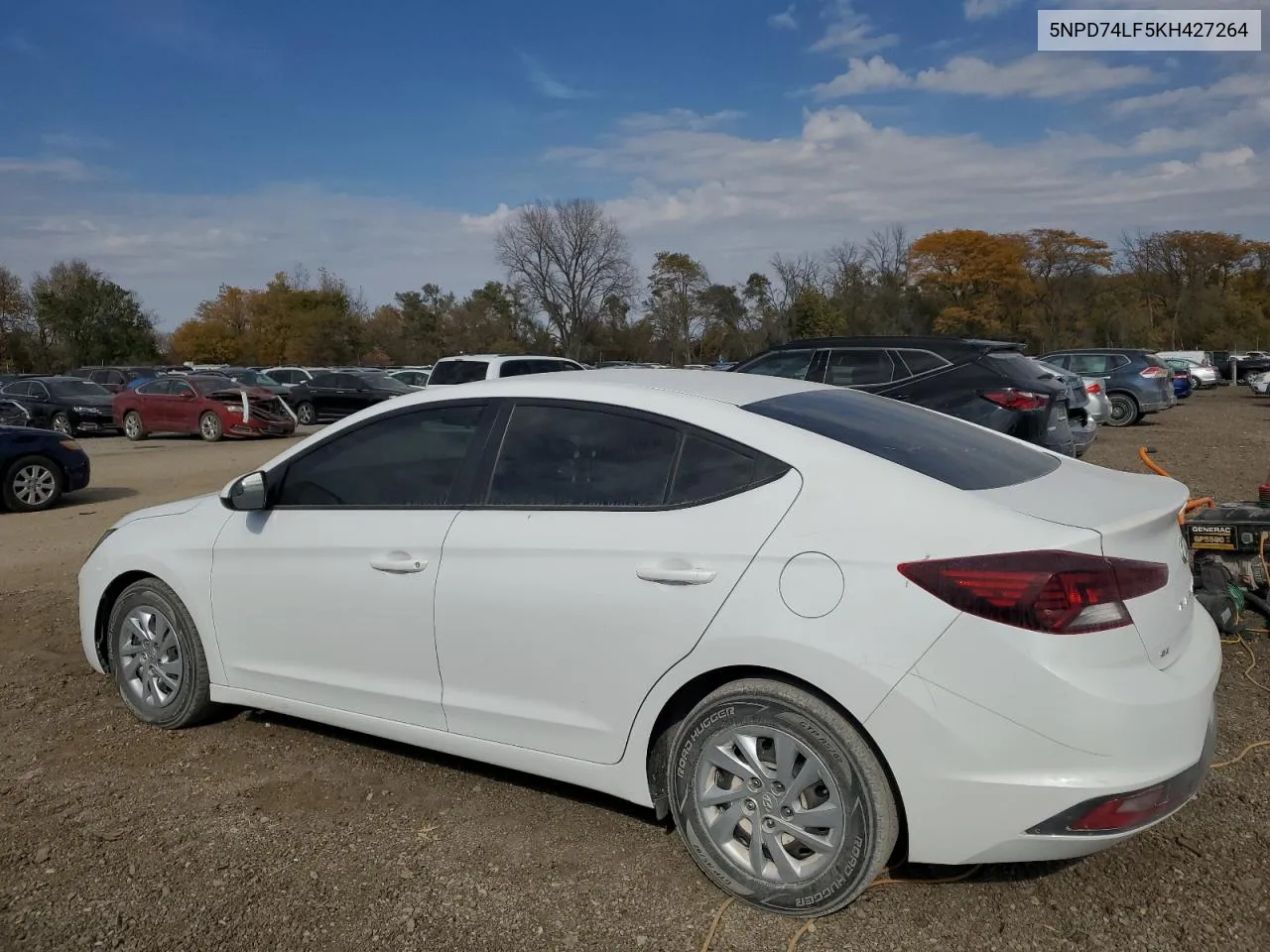 2019 Hyundai Elantra Se VIN: 5NPD74LF5KH427264 Lot: 77041854