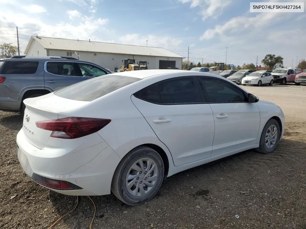 2019 Hyundai Elantra Se VIN: 5NPD74LF5KH427264 Lot: 77041854