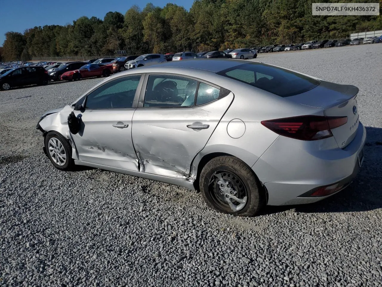 2019 Hyundai Elantra Se VIN: 5NPD74LF9KH436372 Lot: 77059614