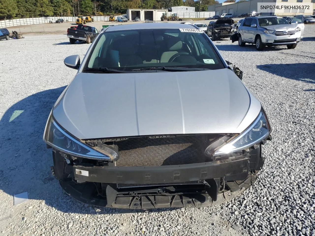 2019 Hyundai Elantra Se VIN: 5NPD74LF9KH436372 Lot: 77059614