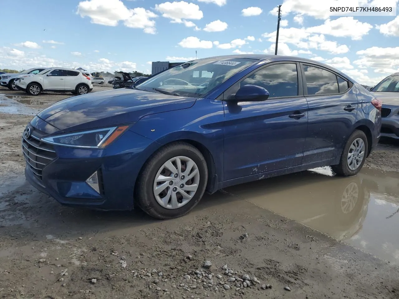 2019 Hyundai Elantra Se VIN: 5NPD74LF7KH486493 Lot: 77436644