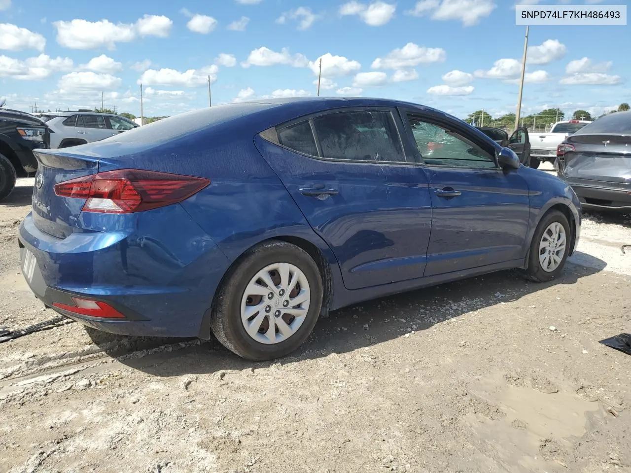 2019 Hyundai Elantra Se VIN: 5NPD74LF7KH486493 Lot: 77436644