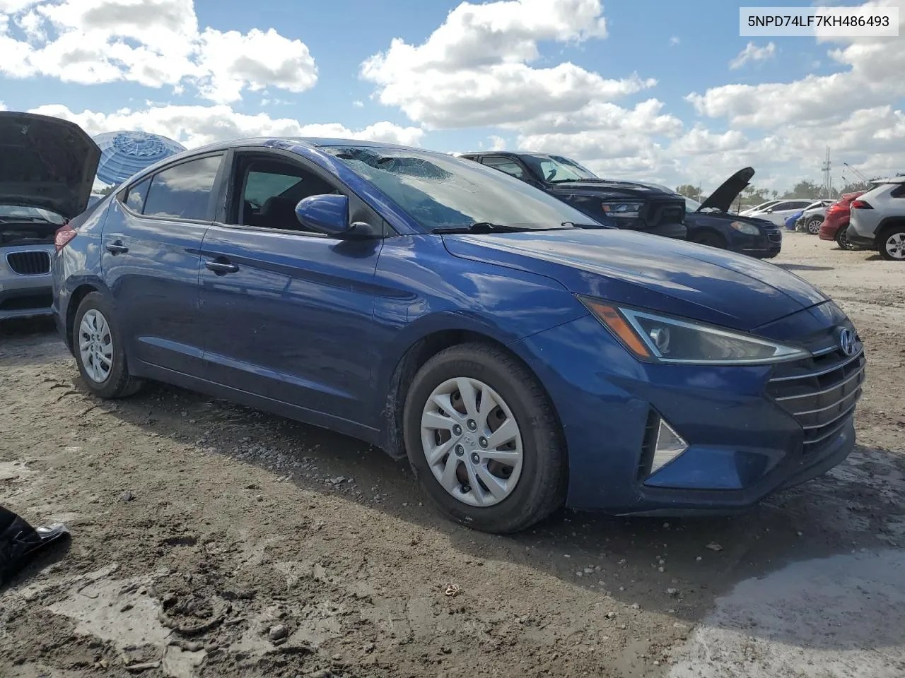 2019 Hyundai Elantra Se VIN: 5NPD74LF7KH486493 Lot: 77436644