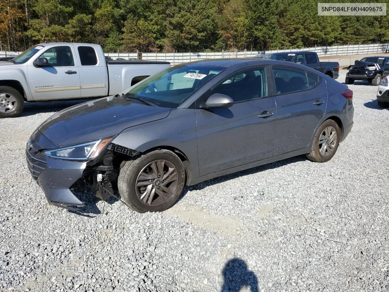 2019 Hyundai Elantra Sel VIN: 5NPD84LF6KH409675 Lot: 77467594