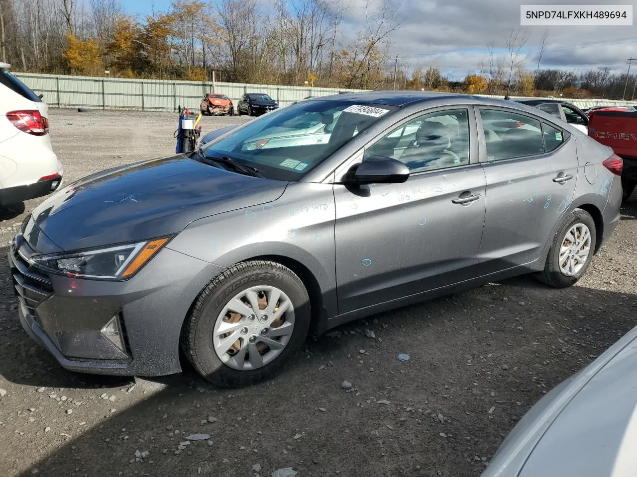 2019 Hyundai Elantra Se VIN: 5NPD74LFXKH489694 Lot: 77493804