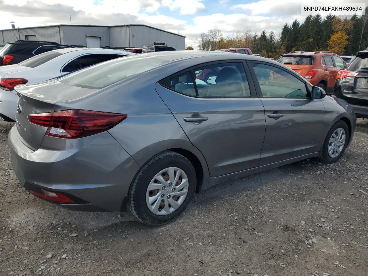 2019 Hyundai Elantra Se VIN: 5NPD74LFXKH489694 Lot: 77493804