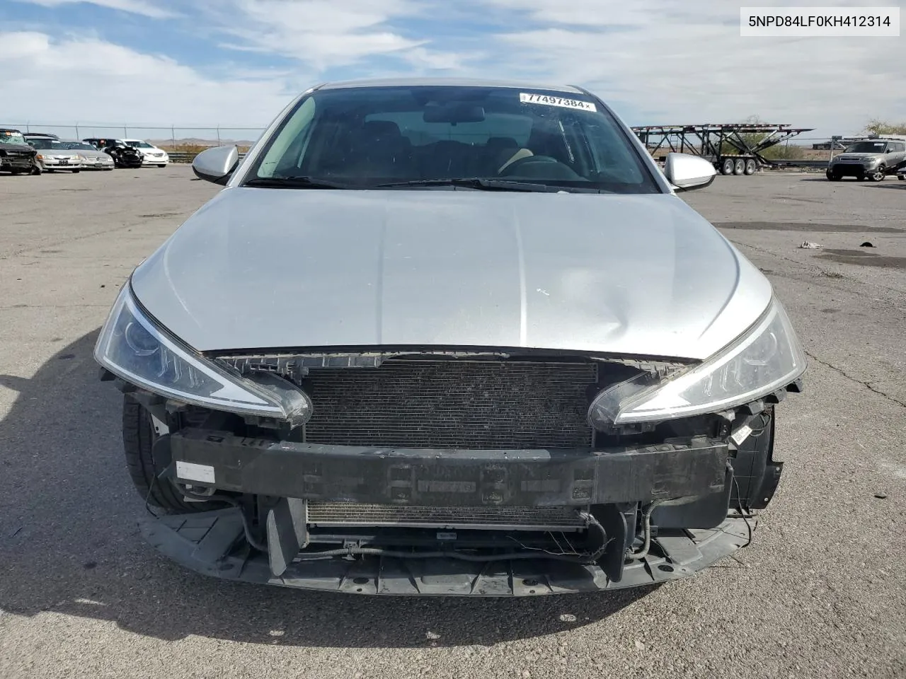 2019 Hyundai Elantra Sel VIN: 5NPD84LF0KH412314 Lot: 77497384