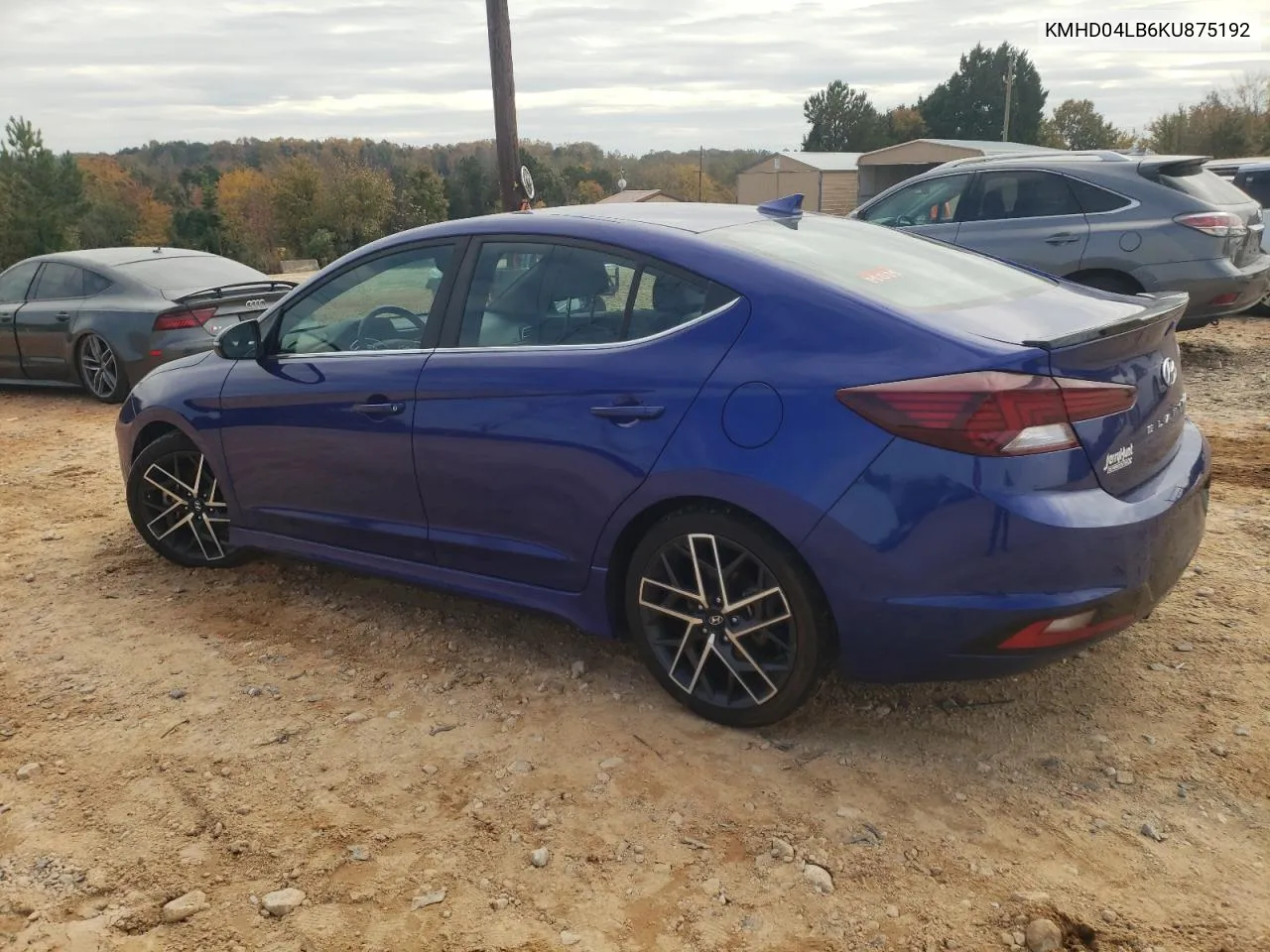 2019 Hyundai Elantra Sport VIN: KMHD04LB6KU875192 Lot: 78126334