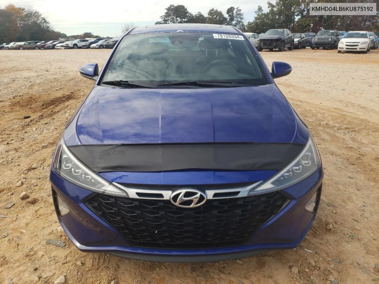 2019 Hyundai Elantra Sport VIN: KMHD04LB6KU875192 Lot: 78126334