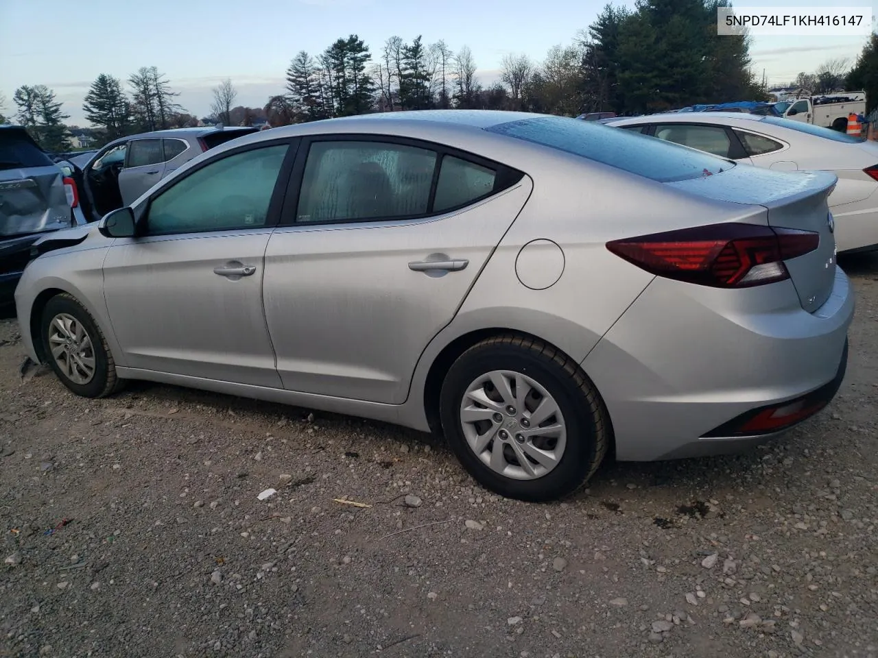 2019 Hyundai Elantra Se VIN: 5NPD74LF1KH416147 Lot: 78150494