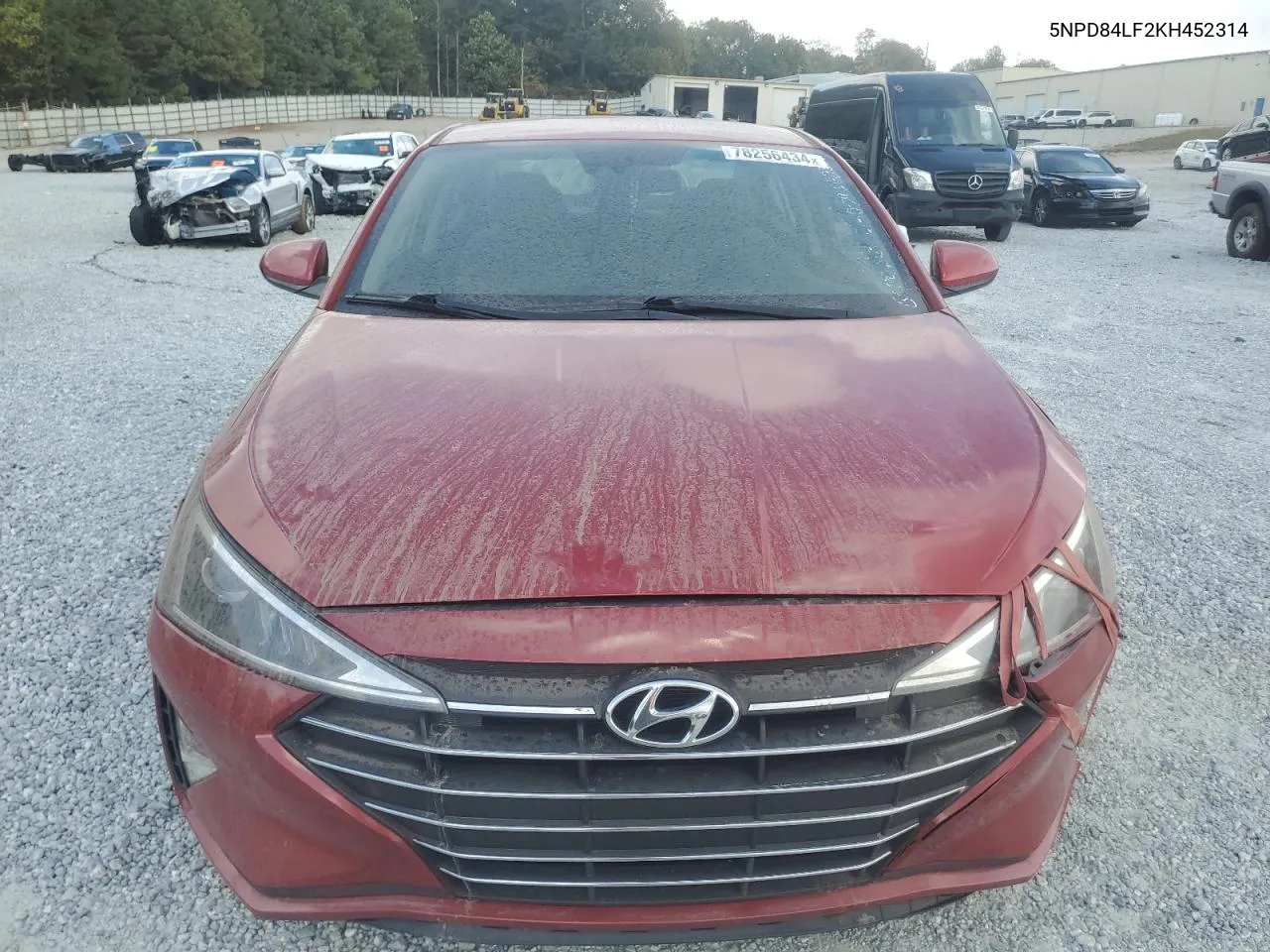 2019 Hyundai Elantra Sel VIN: 5NPD84LF2KH452314 Lot: 78256434