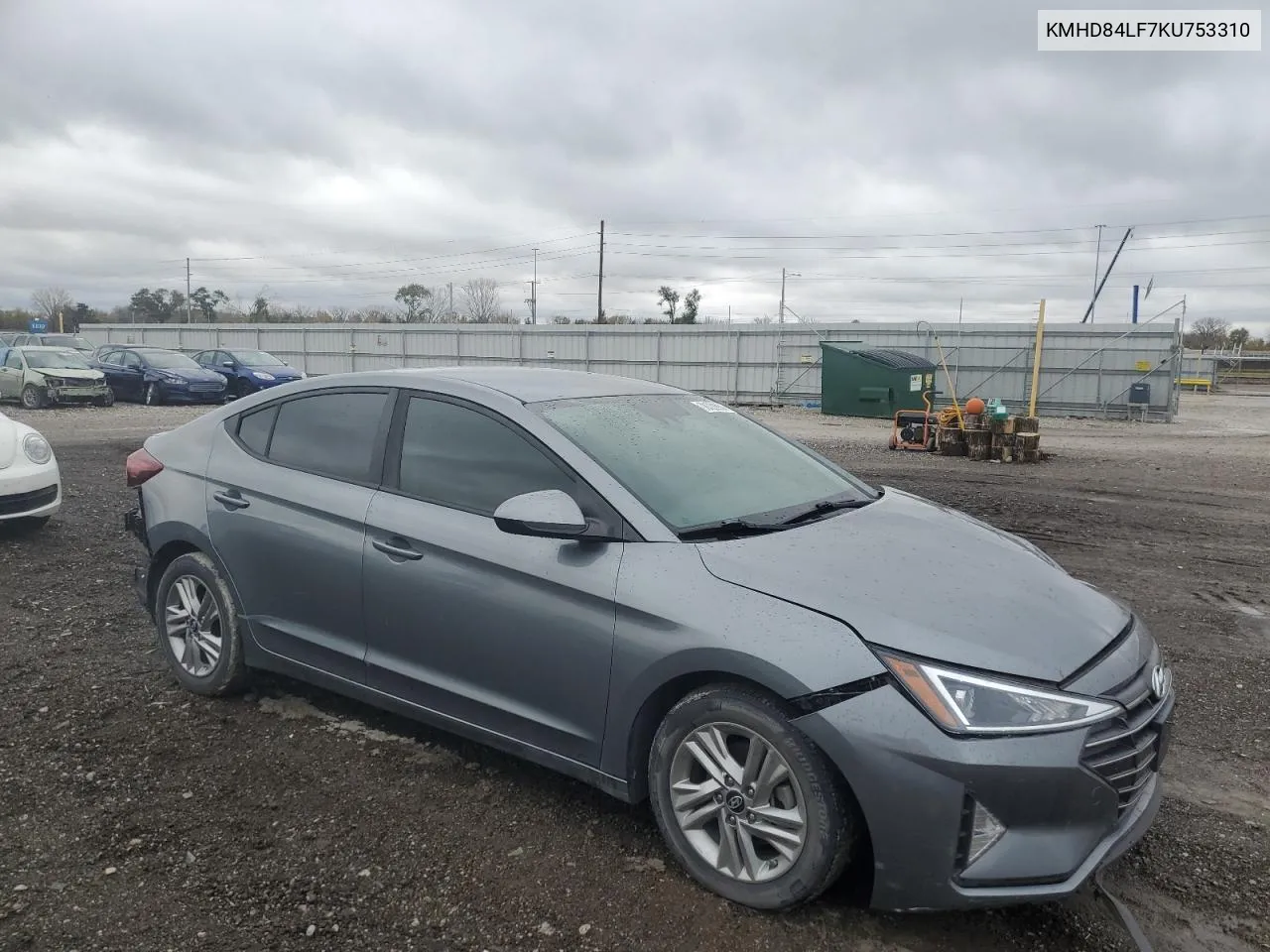 2019 Hyundai Elantra Sel VIN: KMHD84LF7KU753310 Lot: 78722964