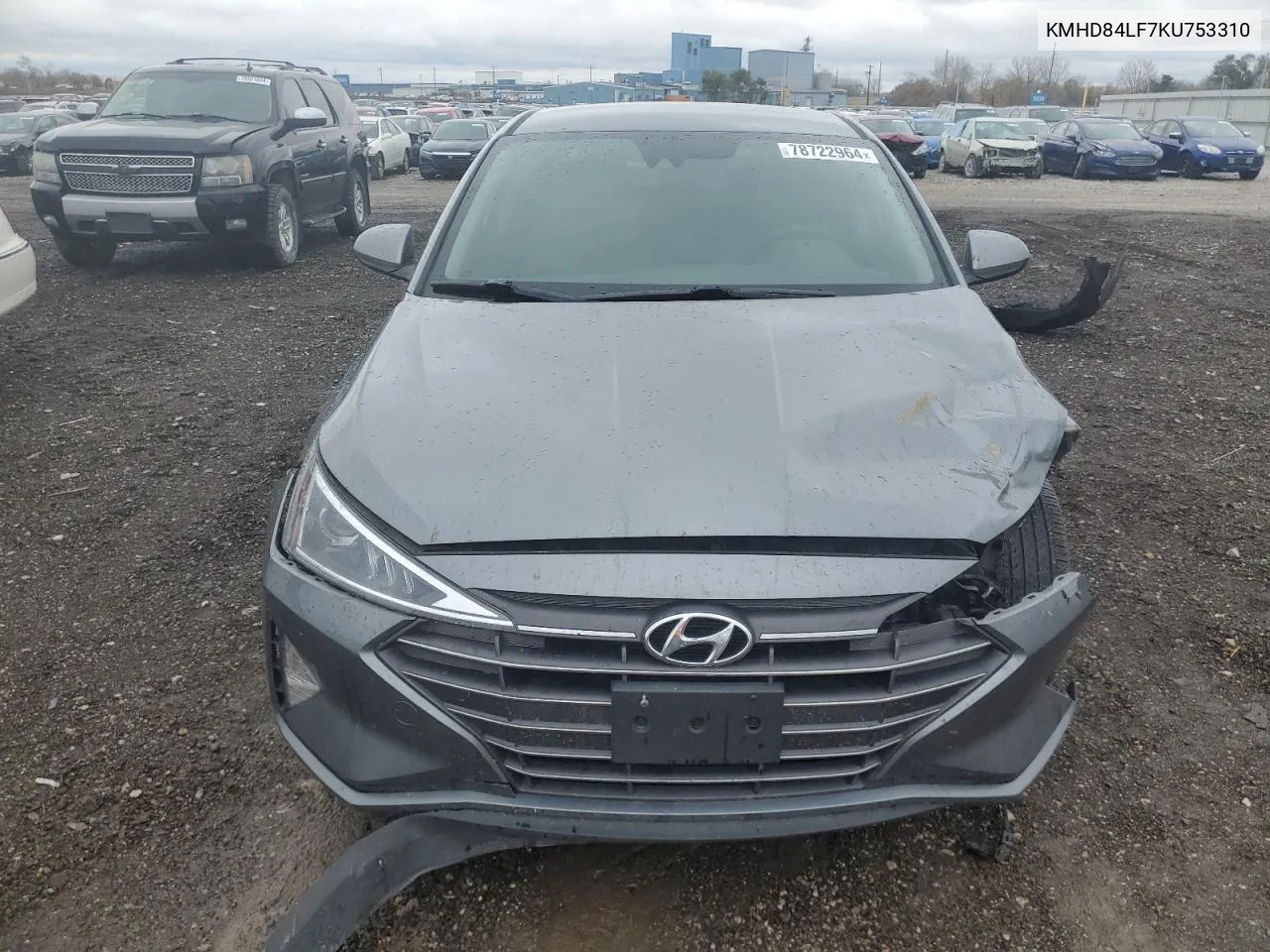 2019 Hyundai Elantra Sel VIN: KMHD84LF7KU753310 Lot: 78722964