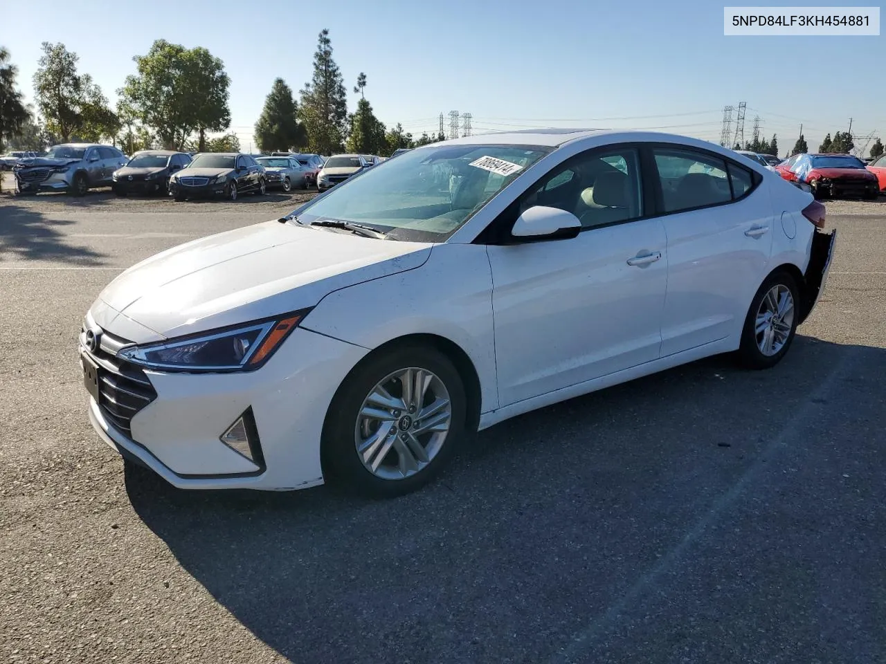 2019 Hyundai Elantra Sel VIN: 5NPD84LF3KH454881 Lot: 78869414