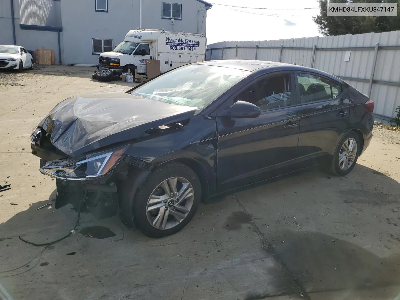 2019 Hyundai Elantra Sel VIN: KMHD84LFXKU847147 Lot: 79139634