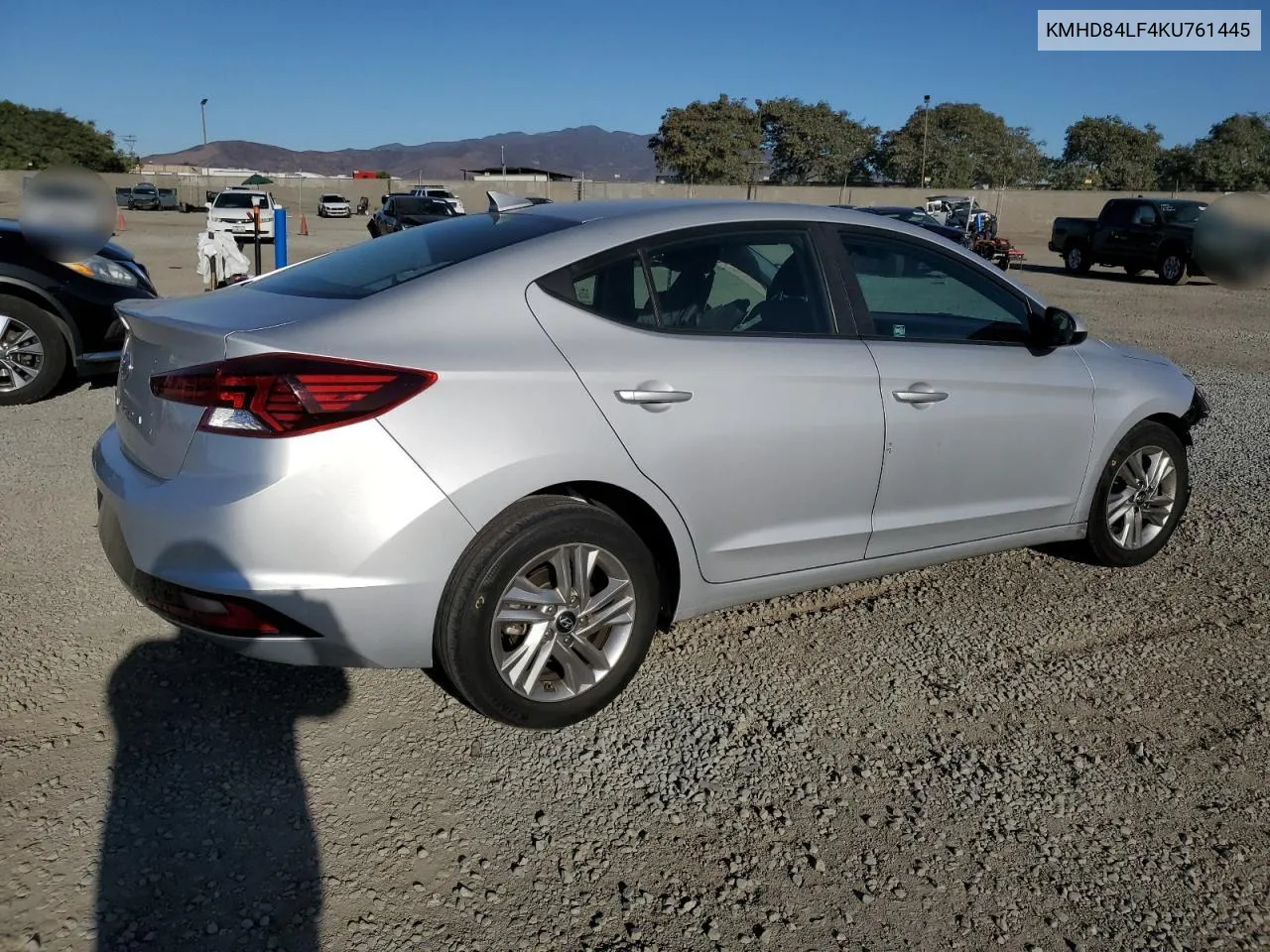 2019 Hyundai Elantra Sel VIN: KMHD84LF4KU761445 Lot: 79325794