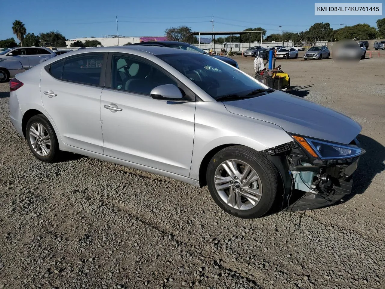 2019 Hyundai Elantra Sel VIN: KMHD84LF4KU761445 Lot: 79325794